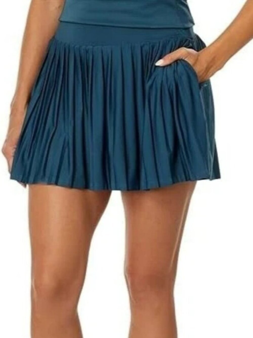 Adidas NEW Ultimate365 Tour Pleated 15" Skort Skirt Artic Night Blue SZ Medium